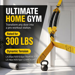 💪 225LBS Heavy Duty Cable Resistance Band Home Gym Training Set