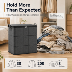 ⚡Hot Sales 49% OFF🔥-Spacious Moving Storage Bin – Zippered Organizer for Quilts, Bedding & Sweaters, Large Capacity Fabric Bag for Closet & Moving Day